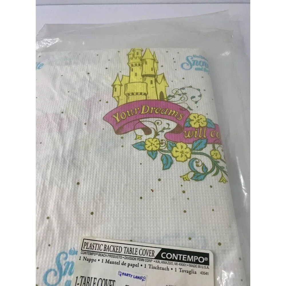 Contempo 1990’s Disney Snow White Party Table Cloth Vintage Decoration‎